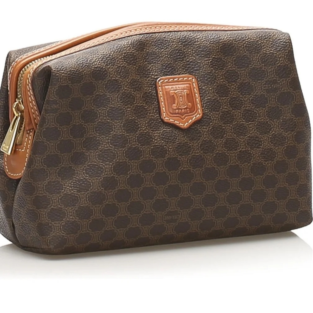 Celine brown Macadam pouch